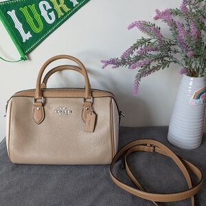 Coach Medium Rowan Leather Color Block Satchel